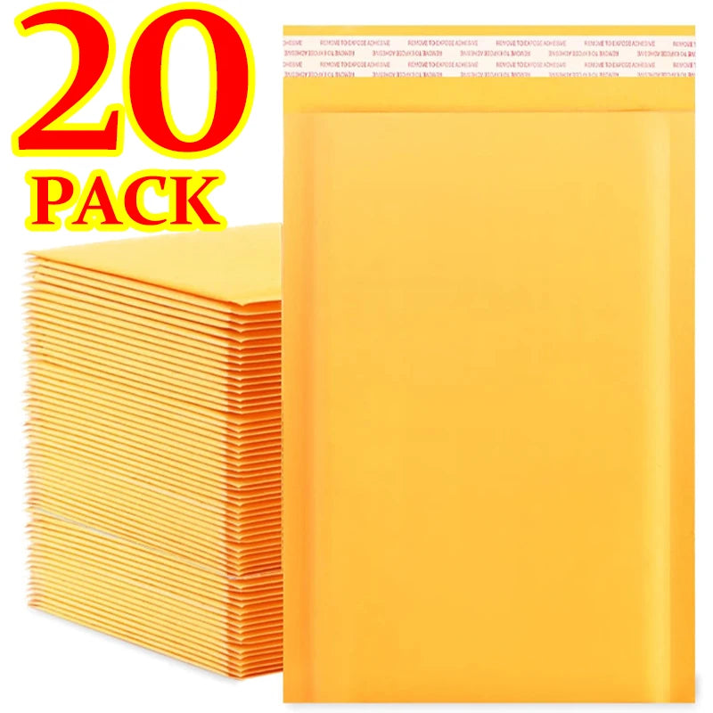 Kraft Bubble Mailers Self-Seal Mailing Envelopes Bubble Padded Mailer Package Shipping Bags for Card Jewelry Electronic Products
