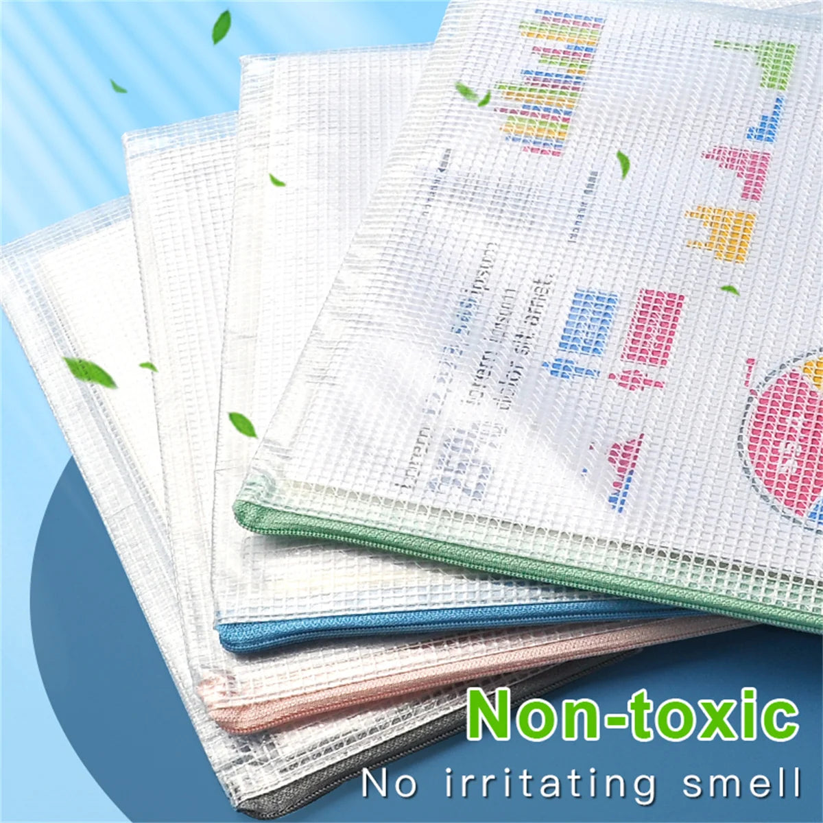 5/10pcs A4 Zippered File and Storage Bag, Waterproof and Transparent Storage Bag Suitable for School Office Travel Storage