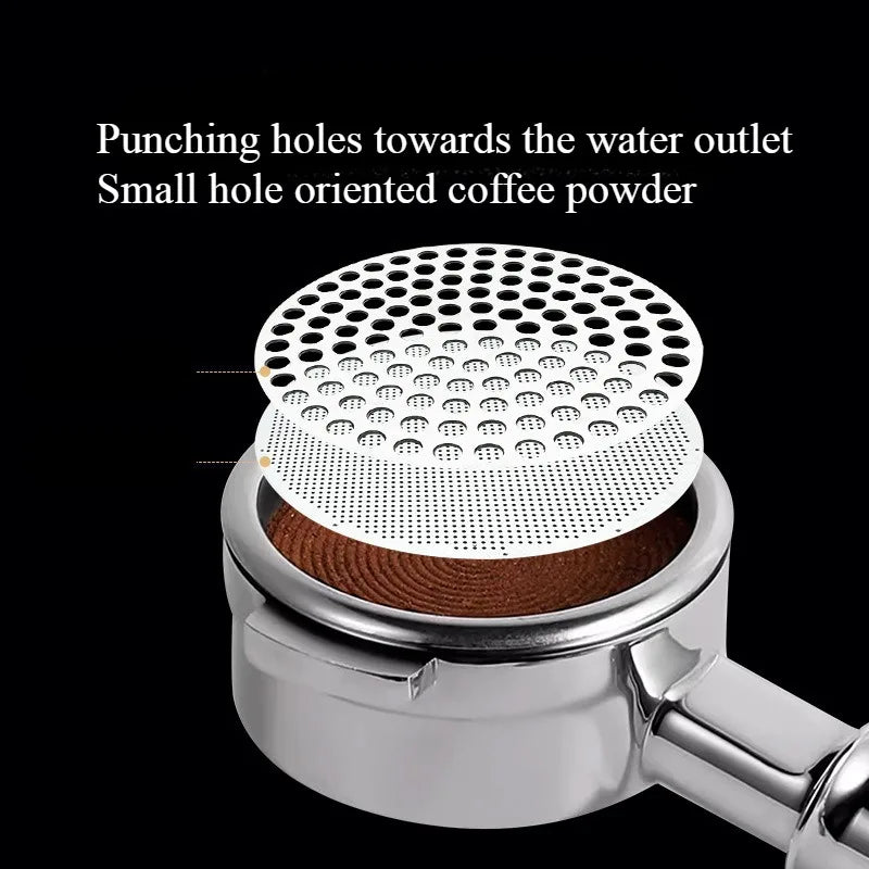 XHYKFFILTER 51/53/58mm Coffee Puck Screen 304 Stainless Steel Double Layer Fine Filter Screen for 51/54/58mm Portafilter