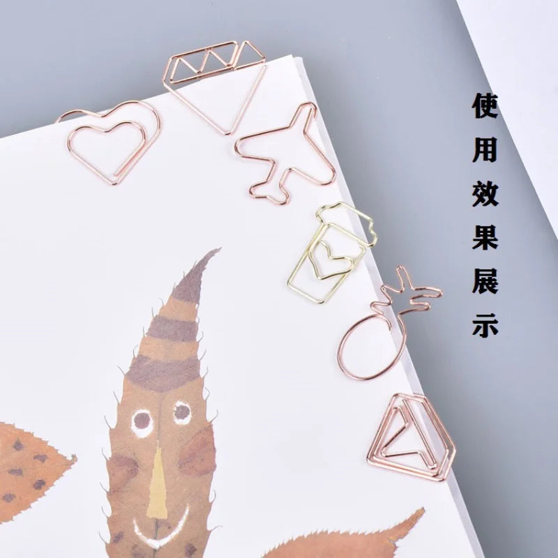 10pcs/set Metal Paperclips Multiple Cartoon Heart Animal Styles Paper Clip Book Scrapbook Planner Page Bookmark Binder Clip