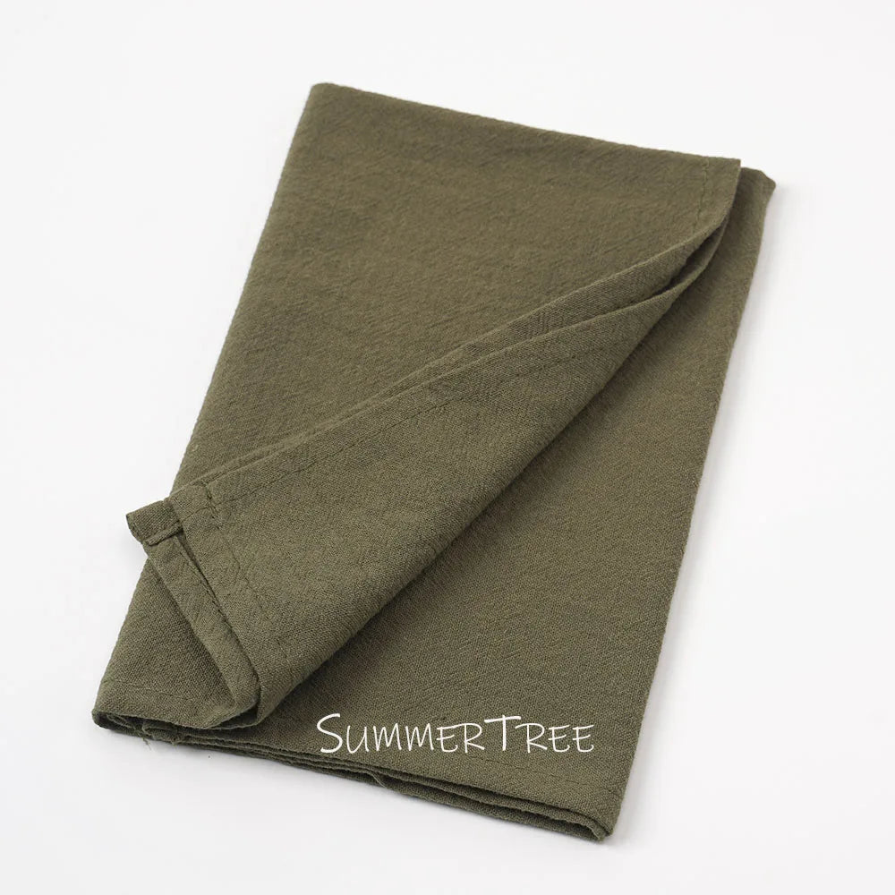 6pcs 40x40cm Cloth Napkins Washed Cotton Dinner Table Napkin Square Soft Absorbent Washable for Home Wedding Party Decoration
