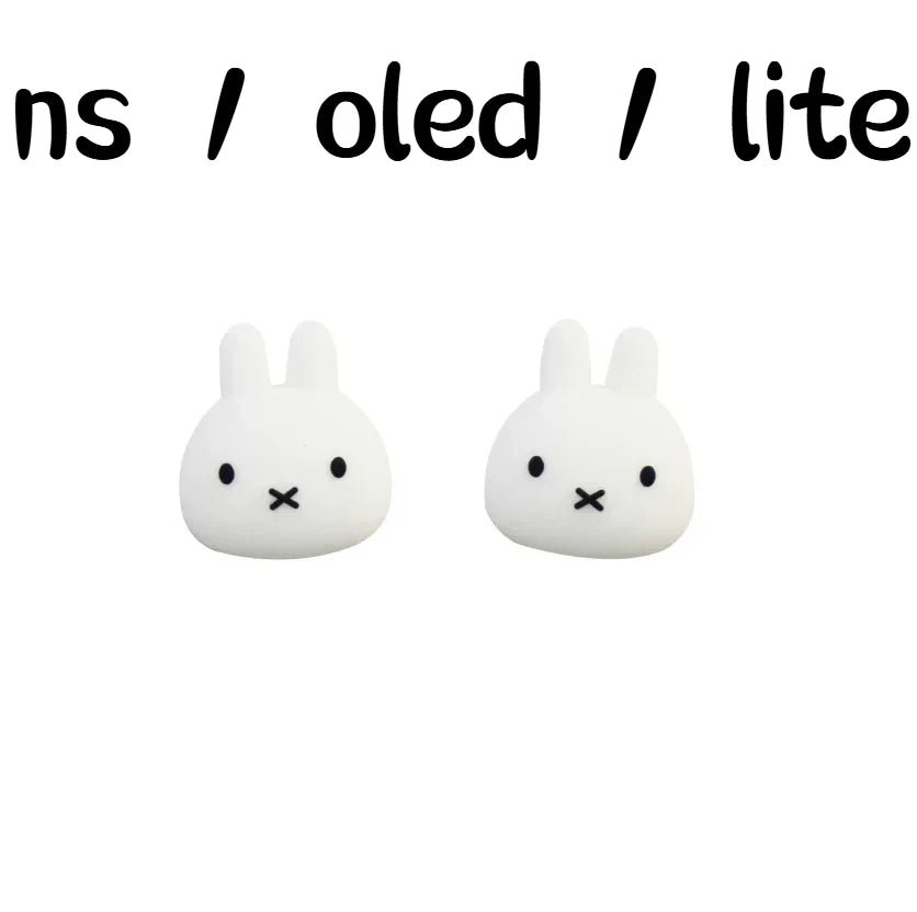 New In Stock Miffy Co-Branded Nintendo Switch OLED NS NS2 LITE Protective Case Glitter Handle Cover Transparent Black White Gift