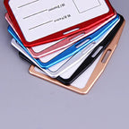 Office Metal Work Identity Badge ID Card Holder Aluminium Alloy Employee Name Cover Business Case Credit Card Holder Wallet