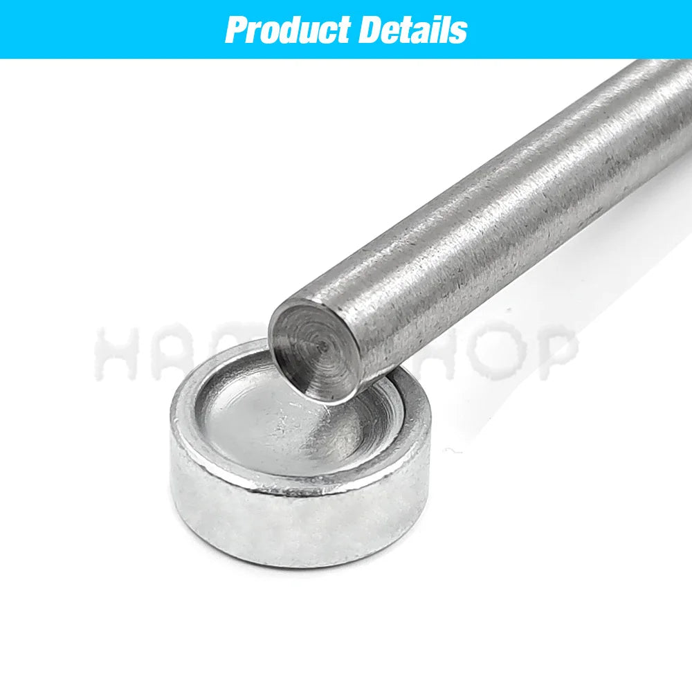 Double Caps Rivet Tool Round Rivets Metal Punch Tool Spike Stud Installation Tool For Leathercraft Shoe Bag Belt Garment DIY
