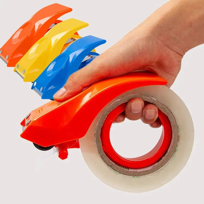 Handheld Metal Heavy Duty Shipping Tape Dispenser Reusable Plastic Tape Cutter Sealing Tape Holder Manual Packing Parcel Machine