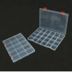 15/24/36/48 Grids Clear Box Thickened Transparent Plastic Jewelry Elastic Band Storage Box Display Organizer Tool Storage Case