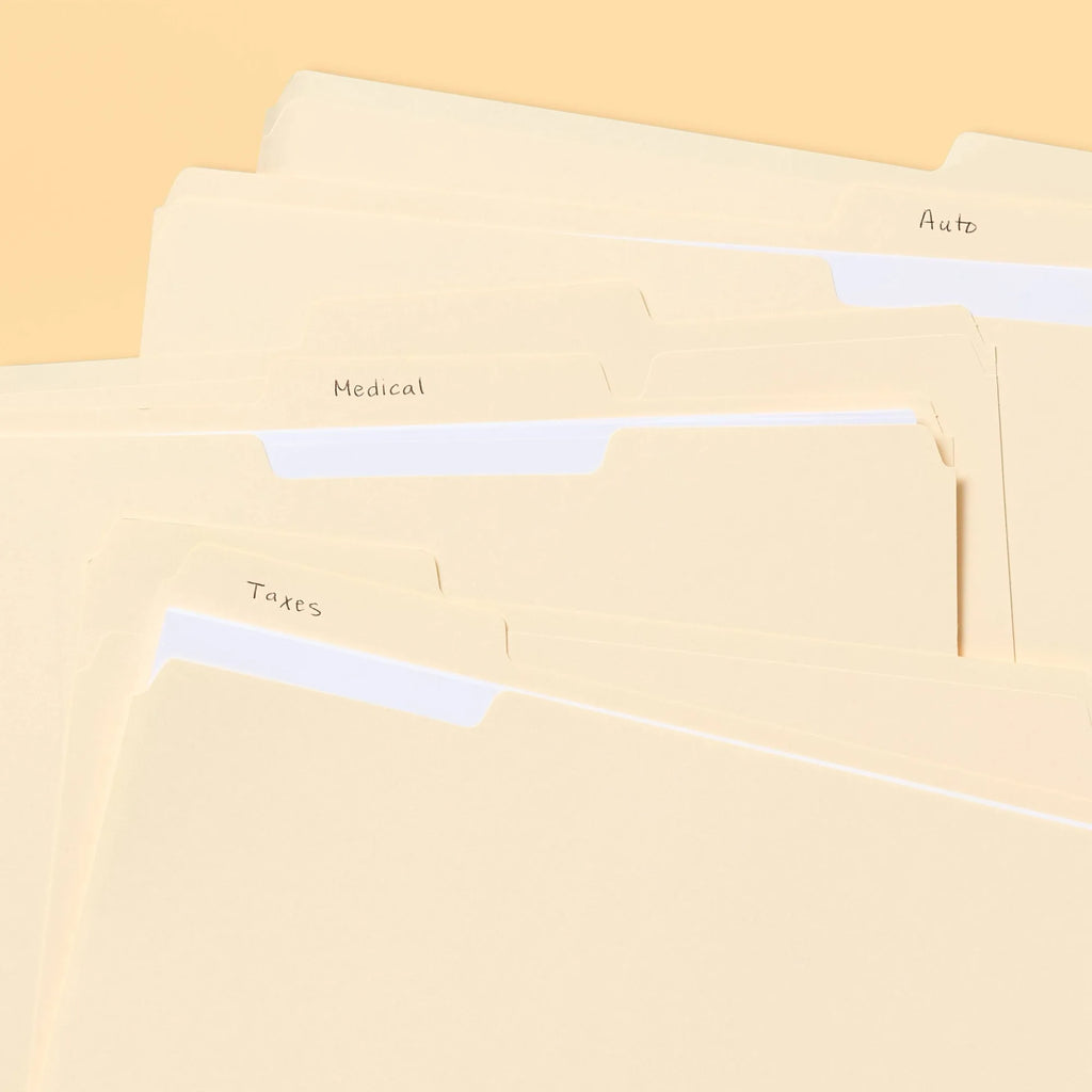 36ct Brown Manila File Folders With Top Tab Non-Pronged Design For Office Document Storage And Easy Sorting