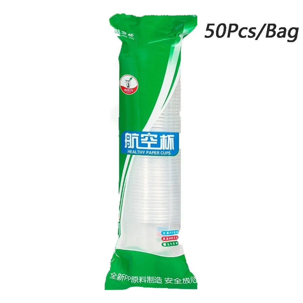 50Pcs 180ml Disposable Plastic Cups Transparent Food-grade PP Clear Plastic Cups Heat-resistant Party Plastic Cups