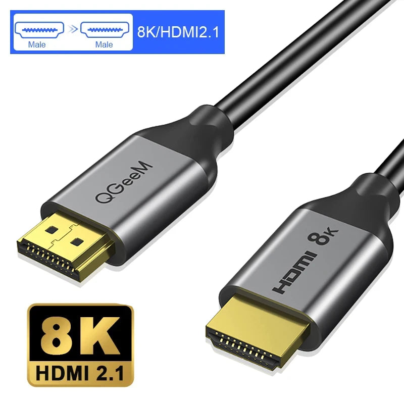 QGEEM HDMI-Compatible Cable HDMI to HDMI 2.0 Cable 4K for Xiaomi Projector Nintend Switch PS4 Television TVBox xbox Cable HDMI