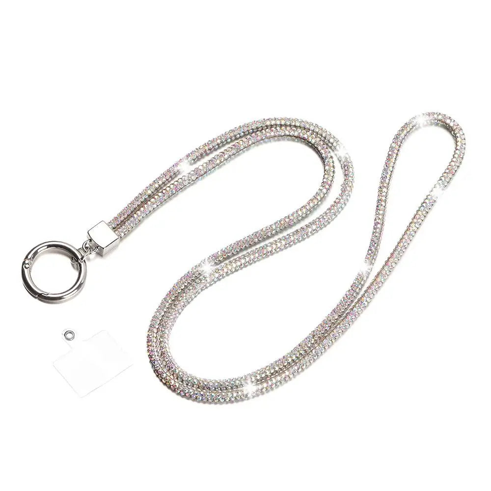 Glitter Rhinestone Phone Lanyard Phone Diamond Crystal Chain Straps Keychain Hanging Anti-lost Rope Mobile Phone Strap