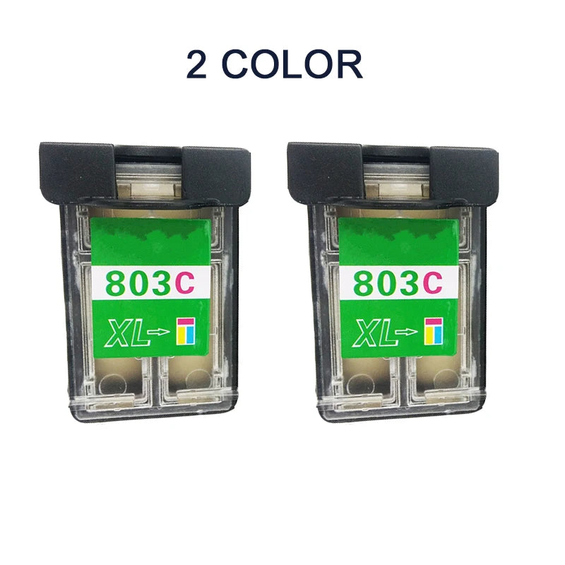 Vilaxh 803 803XL Cartridge for Coffee Printer for HP 803 Color for Cake Chocolate Coffee for Refillable Edible Ink Cartridge