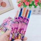 Popular rotating crayons girl group style 12 colors cute drawing tools for kids students daily coloring painting stationery