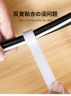 Simple and Portable Desktop Velcro Cable Tie, Data Cable Plug Board Cable Organizer