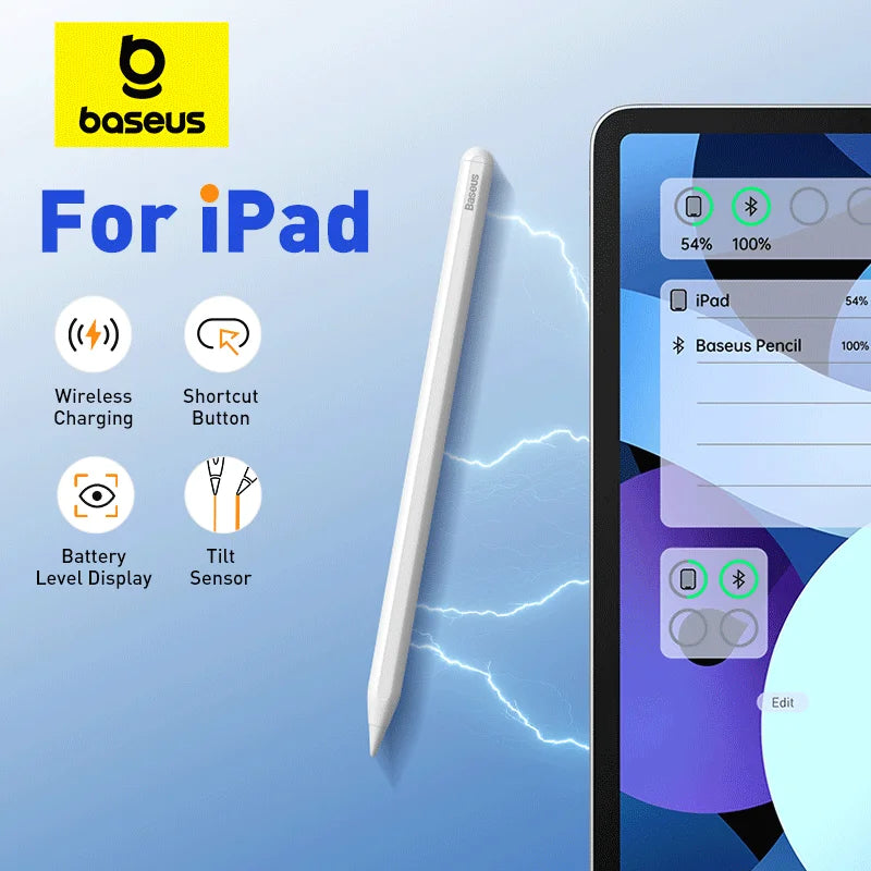 Baseus Gen2 Digital Stylus for iPad 4/5/Pro 11 & 12.9-inch/ Mini 6, for Apple Pencil-Like Pen Supporting Palm Rejection Pens