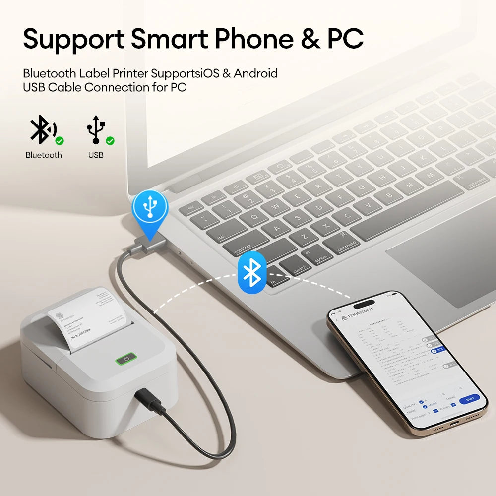 Marklif X2 Portable Thermal Printer Mini Pocket Printer Self-Adhesive Sticker Labeling Machine Similar as B21 B1 Printer Noink