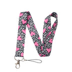 Gray Leopard Print Fashion Lanyard for Key Neck Strap Lanyard Card ID Badge Holder Key Chain Key Holder Keyring Accessories Gift