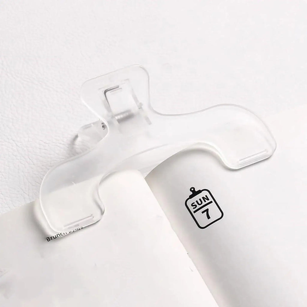 Transparent Plastic Book Clip Simple Reading Aid Fixed Book Page Holder Bookmark Creative Practical Note Holder Gift For Student