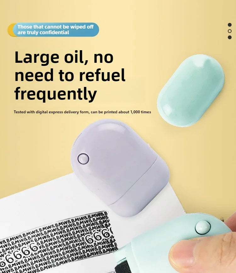 Ceramic Blade Theft Protection Roller Stamp for Privacy Confidential Data Guard Your Security Stamp Roller Privacy Seal Roller