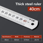 15cm/20cm/30cm/40cm/50/60cm Metal Ruler Stainless Steel Straight Ruler Measuring Ruler Precision Double Sided Measure Ruler Tool