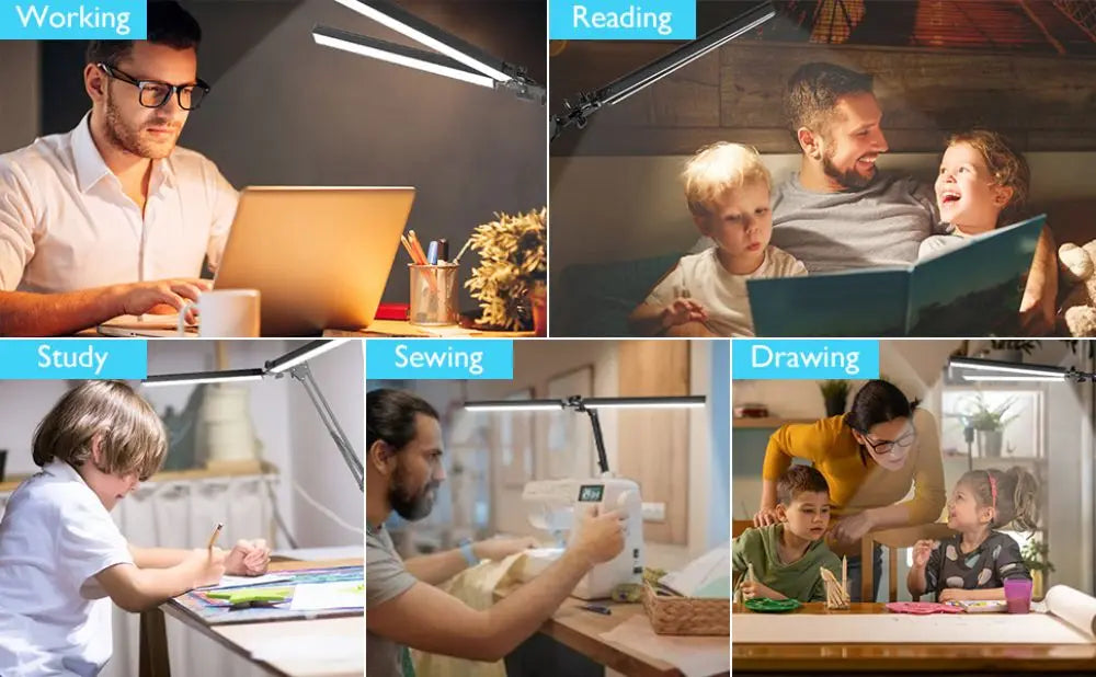 LED Desk Lamps Stepless Dimmable Led Computer Monitor Light USB Table Lamp for Office Study Reading Lighting Fixture