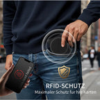 Rfid Blocking Pop Up Minimalist Wallet Magnetic Credit Card Holder Luxury Men Wallet Leather Bank Cardholder Case Vallet for Men