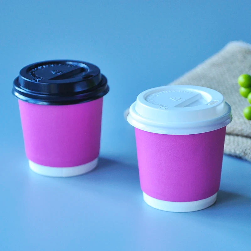 100pcs/pack 4oz 100ml Disposable Paper Cup Espresso Cup  Coffee Cup High Quality Double layer Paper Cup