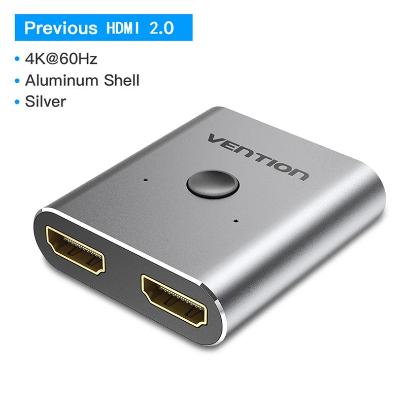 Vention 8K HDMI Splitter 4K144Hz 2 In 1 Out for TV Xiaomi Xbox SeriesX PS5 HDMI Cable Monitor Projector HDMI 2.1 Switch Switcher