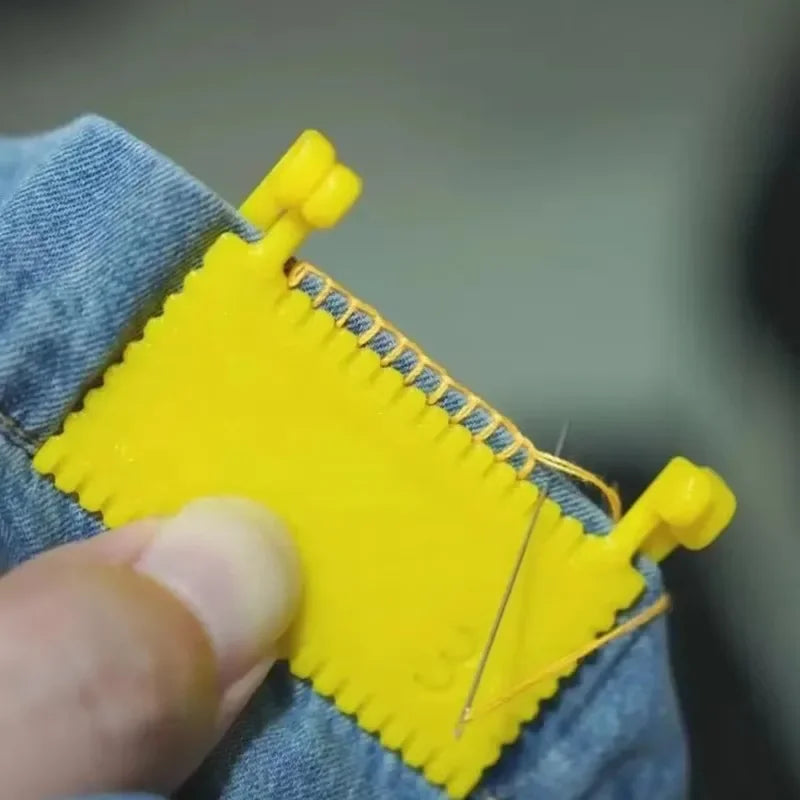 1/2 PCS Clip On Sewing Edge Guide, Easy Fabric Hemming Tool, Stitching Ruler for Beginner, Lightweight for Home Dressmaking