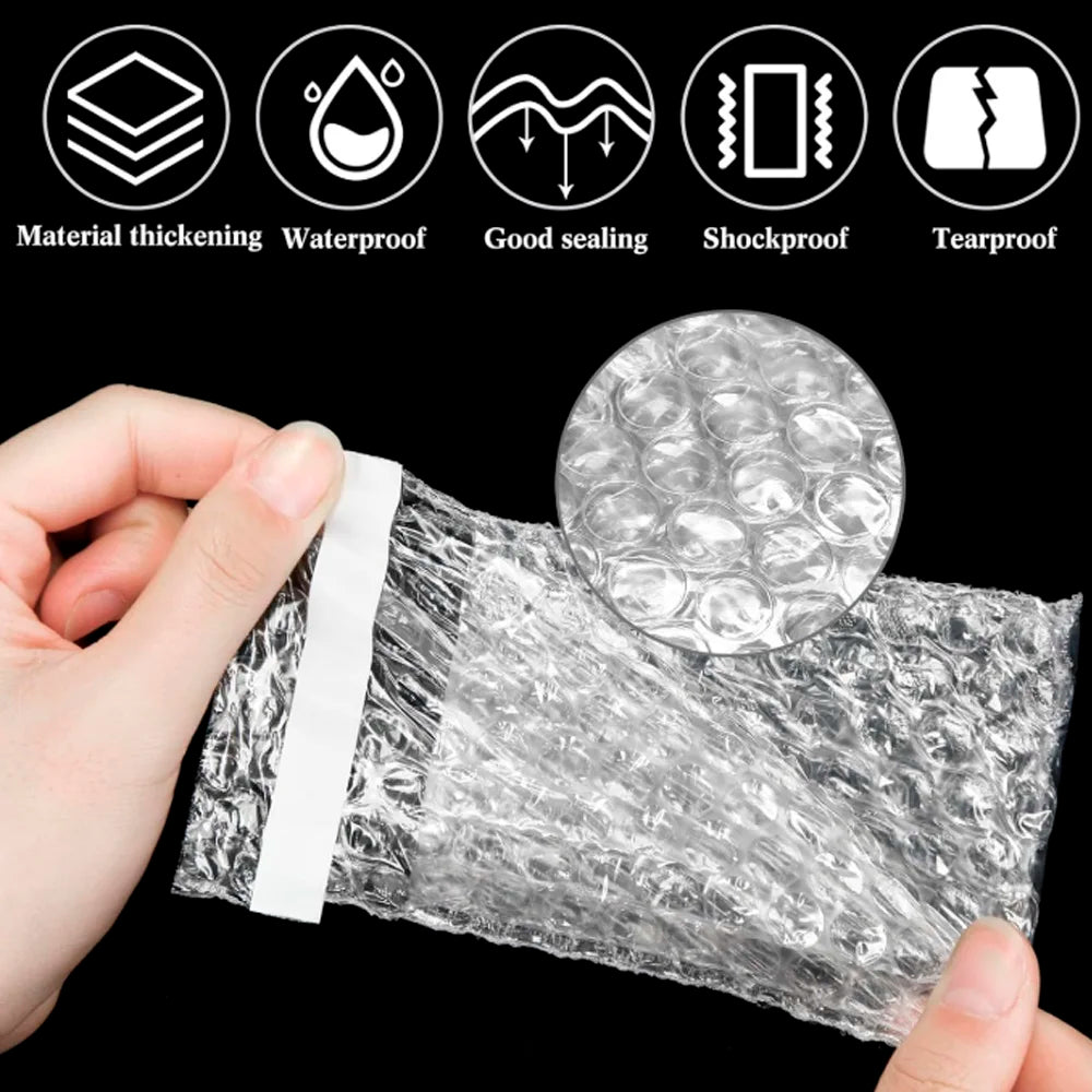 10-50pcs Envelope Shockproof Package White Bubble Bag PE Clear Cushioning Covers Protective Wrap Foam Packing Bags Can Be Sealed