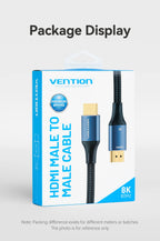 Vention HDMI-Compatible 2.1 Cable 8K/60Hz 4K/120Hz for Xiaomi Mi Box PS5 Dolby Vision 48Gbps HDMI-Compatible 8K HDMI 2.1 Cable