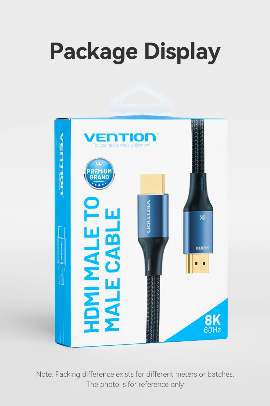 Vention HDMI-Compatible 2.1 Cable 8K/60Hz 4K/120Hz for Xiaomi Mi Box PS5 Dolby Vision 48Gbps HDMI-Compatible 8K HDMI 2.1 Cable
