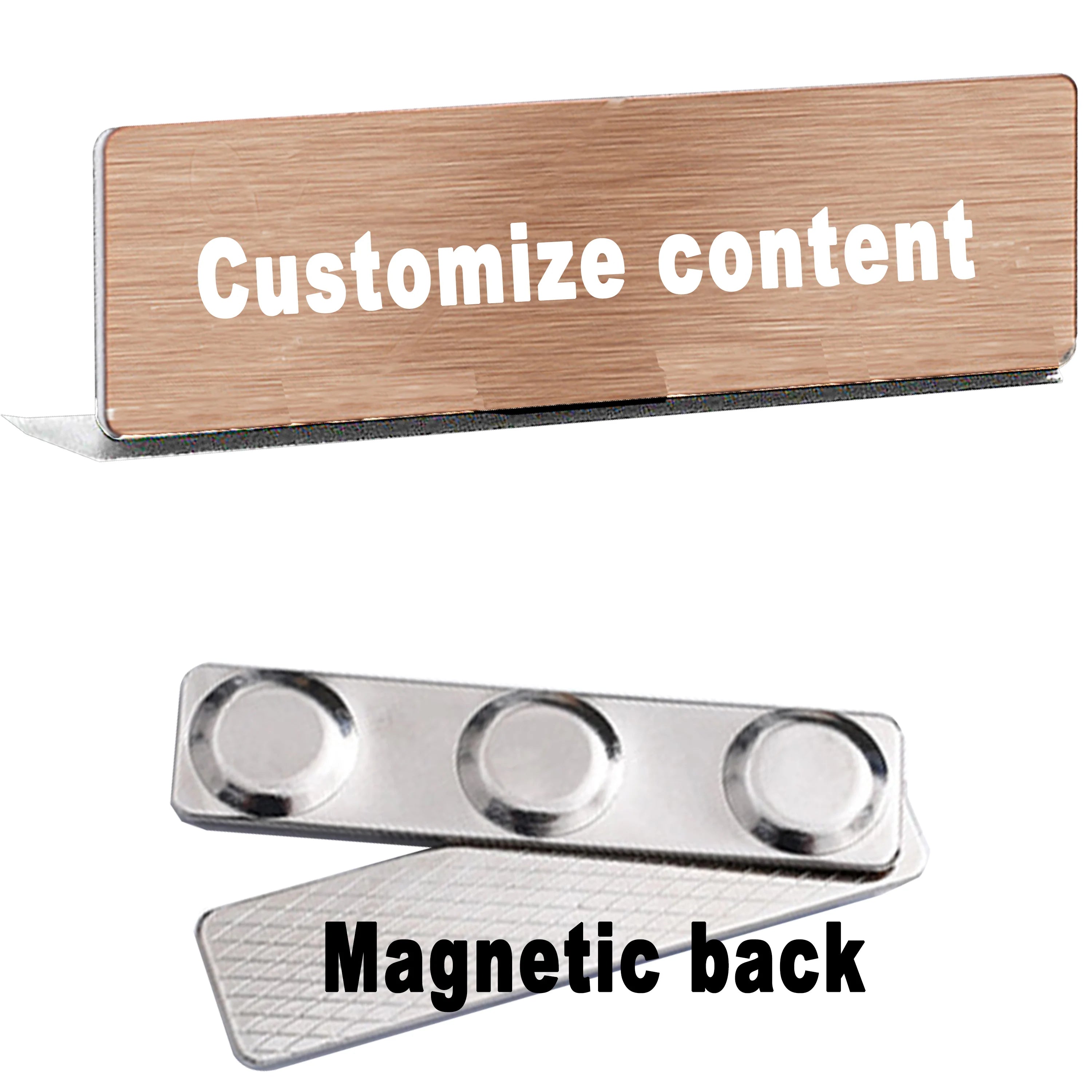 Engraved Personalized Name Tags with Magnet Clip or Pin - Custom Mailbox NameplatevDoor Number, Warning Sign
