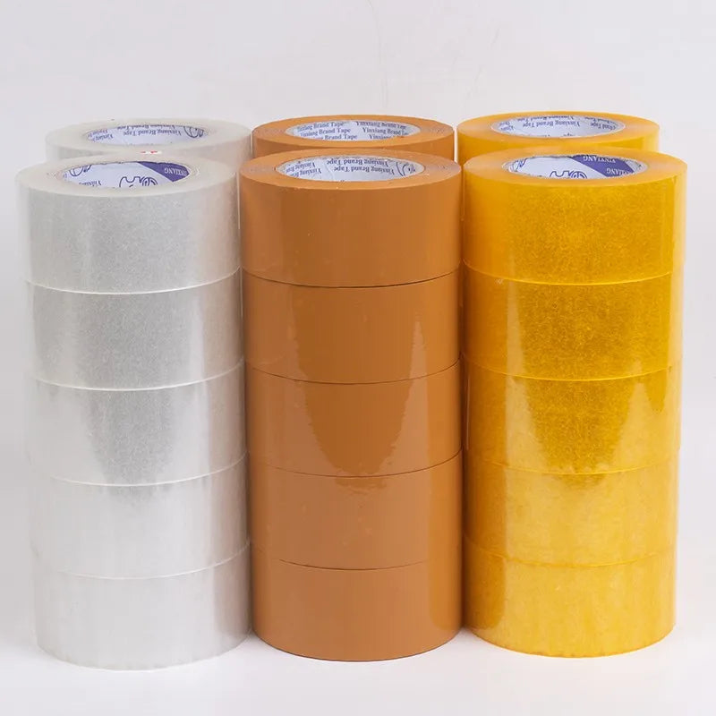 1roll 42mm Width Clear Yellow Packing Tape, Heavy Duty Packaging Tape for Shipping Packaging Mobile Sealing, 40-190m