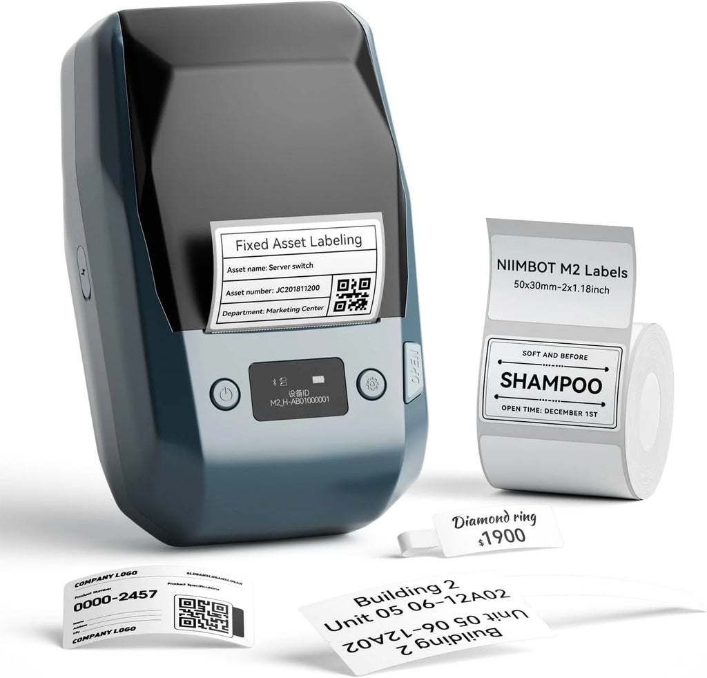 300dpi Niimbot M2 Portable Thermal Transfer Label Printer Multi-function Sticker Label Maker Machine for Clothes Tag Power Cable