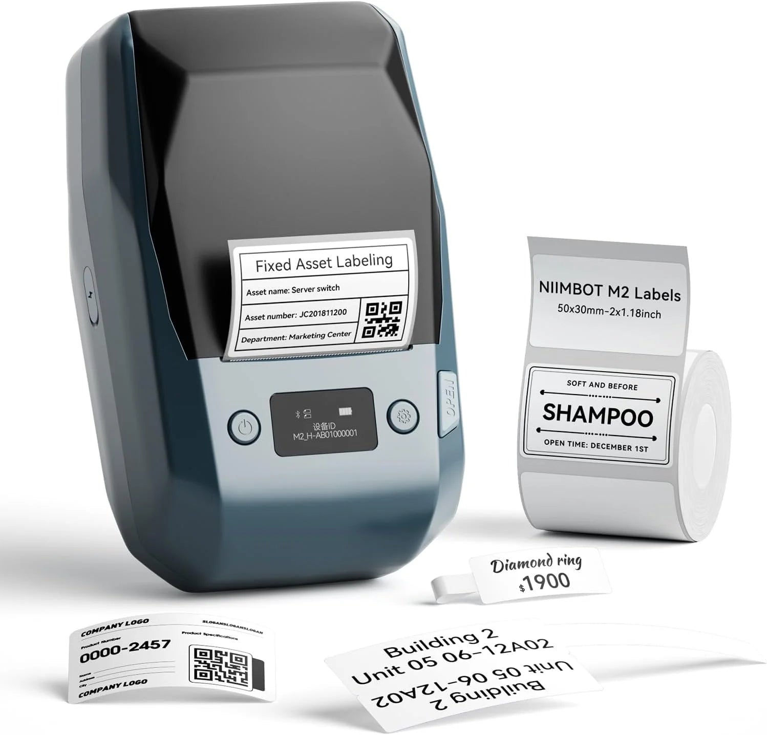 300dpi Niimbot M2 Portable Thermal Transfer Label Printer Multi-function Sticker Label Maker Machine for Clothes Tag Power Cable