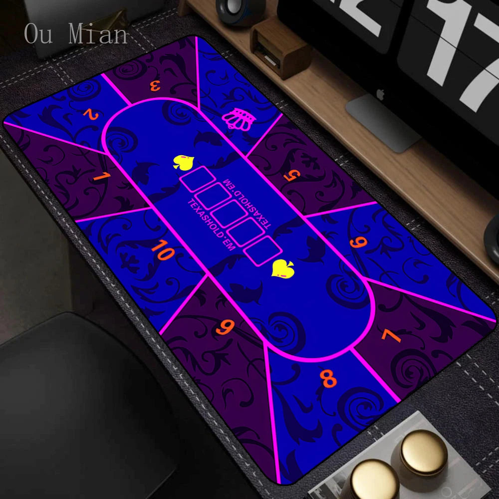 Texas Poker Mat Thick Rubber Tablecloth Nonslip Game Layout Mat Tabletop Holdem Mats For Home Entertainment Board Game Rooms