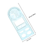 Students Plastic Drawing Rulers Set Multifunctional Geometric Drafting Templates for School Mathematics Drawing Tools
