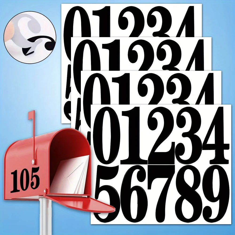 Digital stickers, mailbox stickers, and waterproof digital labels are used to mark house numbers and home office address numbers