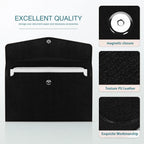 A4 Portable File Storage Bag Durable PU Material Expandable Folder - Popular File Storage Manager