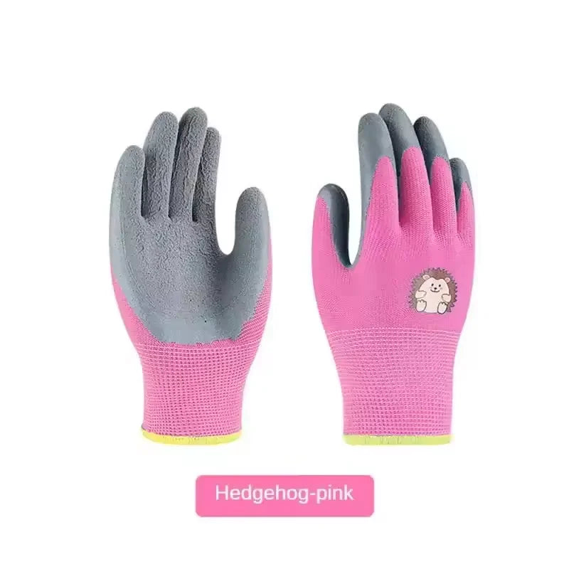 Kids Safety Protection Gloves Durable Waterproof Work Garden Non-Slip,Children Latex Gloves,Puncture-resistant,Kitchen