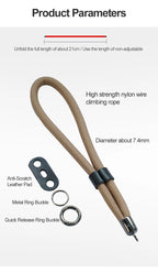 Nylon Camera Wrist Strap Quick Release Hand Belt for GoPro Nikon DSLR Mirrorless Camera Rope SLR Camera Wrist Strap Accessories