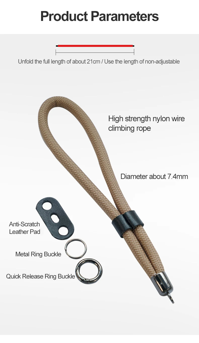 Nylon Camera Wrist Strap Quick Release Hand Belt for GoPro Nikon DSLR Mirrorless Camera Rope SLR Camera Wrist Strap Accessories