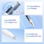 Baseus Stylus Lite with LED for Apple Pencil iPad Palm Rejection Magnetic Design Touch Pen for Tablet for iPad Pro 2018-2023
