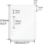 A5/A6/A7 Binder Dividers Planner Insets 6 Tabs Clear Thick Acrylic Index Divider/Cover  Refillable Page Protectors for 6 Ring