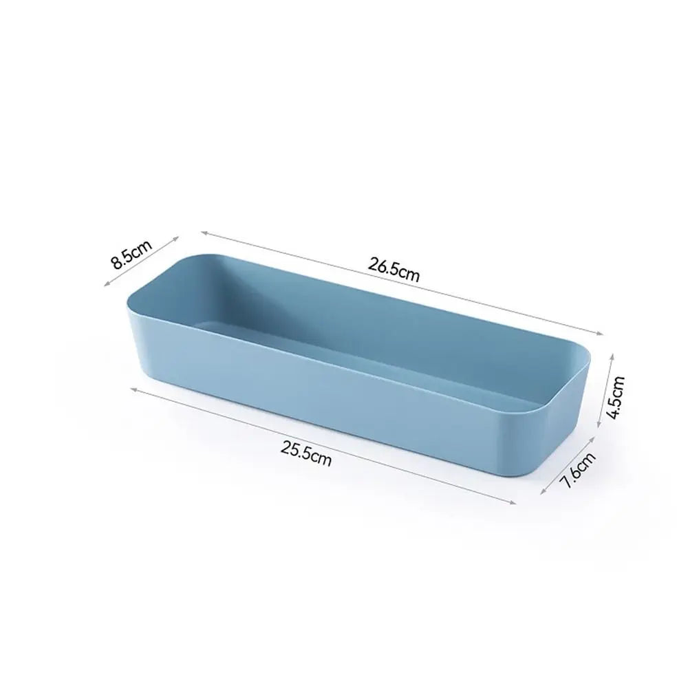 Plastic Desktop Storage Box Stackable Large Capacity Drawer Divider Storage Box Solid Color Documents File Organizer Home Office