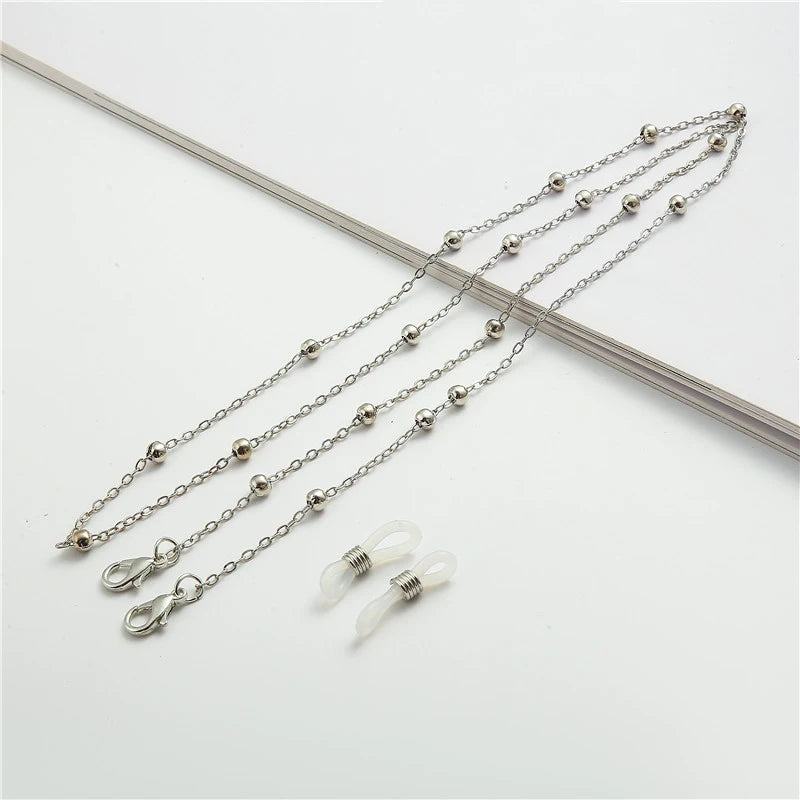 Fashion Reading Glasses Chain for Women Metal Sunglasses Cords Eyeglass Lanyard Hold Straps Eyewear Retainer