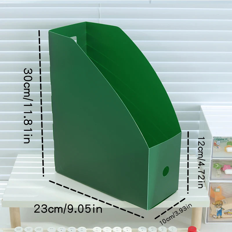 Simple Foldable Office Desktop File Storage Vertical A4 Folder With Inserts Box Large Capacity 9 Color Choices