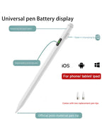 P+7 Universal Stylus Battery Display Pen For Android IOS Screen Touch Pen For iPad Huawei Xiaomi Honor Tablet Stylu   Penci