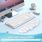 Keyboard Cloud Wrist Rest Pad Anti-Slip Desk Mat Memory Foam Palm Rest Ergonomic Mouse Pad Typing Wrist Rest for Office