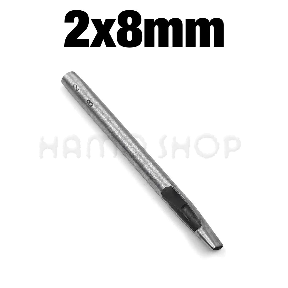 1pc 2mm-6mm Width Leather Oval Shape Hole Punch Steel Craft Hollow Hole Punch Leather Tools Leather Belt Hole Punch DIY Tools